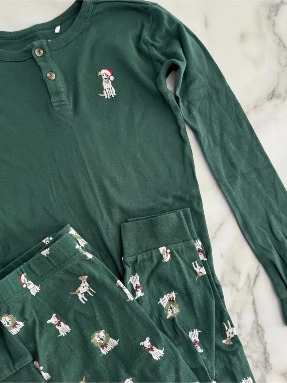 Petit Lem Dog Print Pajama Set